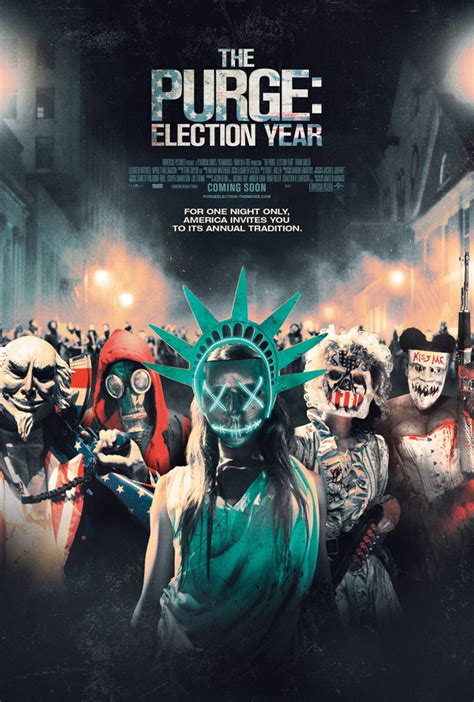 The Purge Election Year Movie Poster 2 Sided Original Final 27x40 Frank