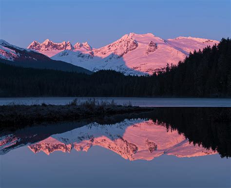 Mountains Glowing Pink At Sunrise Photograph By John Hyde Fine Art