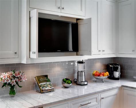 Paint ideas for open living room and kitchen Tv In Backsplash Ideas, Pictures, Remodel and Decor