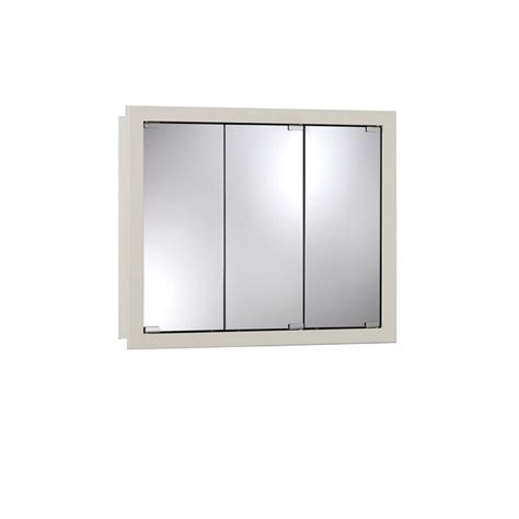 Jensen Granville 30 In X 24 In Surface Mount Classis White Mirrored