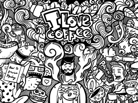Coffee Doodle Illustration By Monstroman On Dribbble