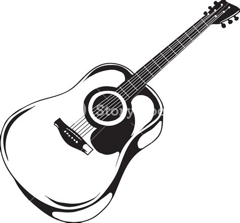 Vector Acoustic Guitar Royalty Free Stock Image Storyblocks