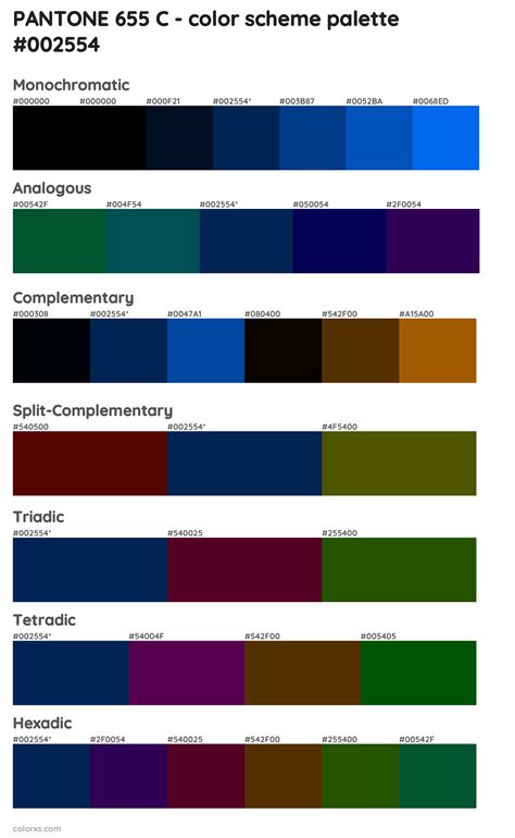 Pantone 655 C Color Palettes And Color Scheme Combinations