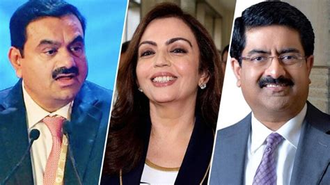 Gautam Adani Km Birla And Nita Ambani Among List Of Top 100 Indian