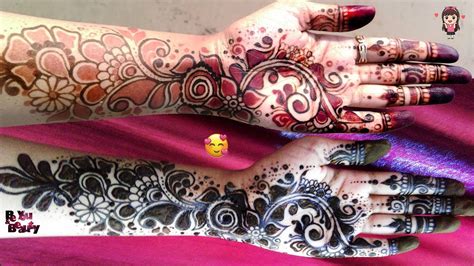 Black And Red Mehndi Designs Be You And Beauty Youtube
