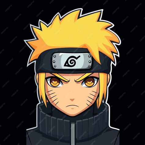 Charakter Im Naruto Stil Premium Vektor