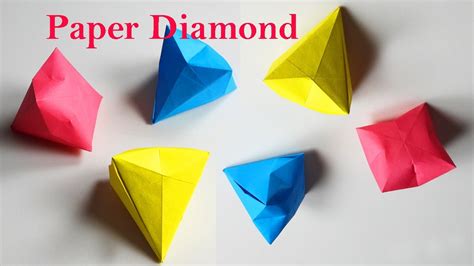 How To Make A Paper Diamond Easy Diy Simple Origami Diamond Tutorial