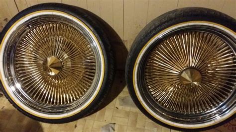 22inch Vogue Tires And Gold And Chrome Dayton Style Wire Rims For Sale