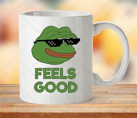 Pepe Frog Mug T Rare Pepe T Cup Feels Good Mug Etsy