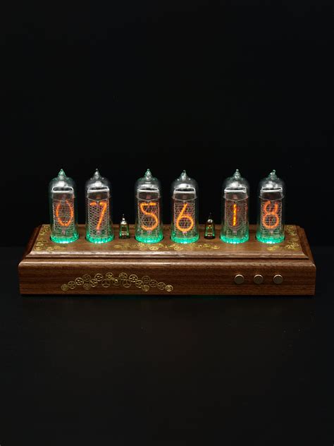 Nixie Tube Clock Steampunk 6x In 14 Вlack Etsy Vintage Christmas