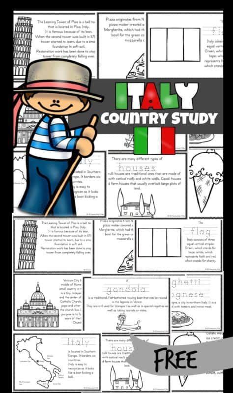 Free Italy Printables Read Color And Learn About Italy For Kids
