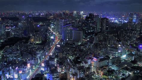 Anime Tokyo City Background 1600x900 Wallpaper