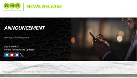 Press Release Archives Graphene Manufacturing Group Gmg