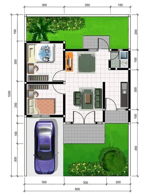 contoh denah rumah minimalis type  berbagai model disain rumah kita