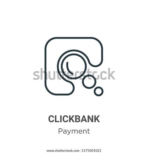 Clickbank Outline Vector Icon Thin Line Stock Vector Royalty Free