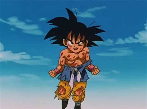 Will not be using gt or hypothetical characters, and all the characters will be taken from when they. Image - Kid goku gt beat up.png | Gotenfanboy Wiki ...