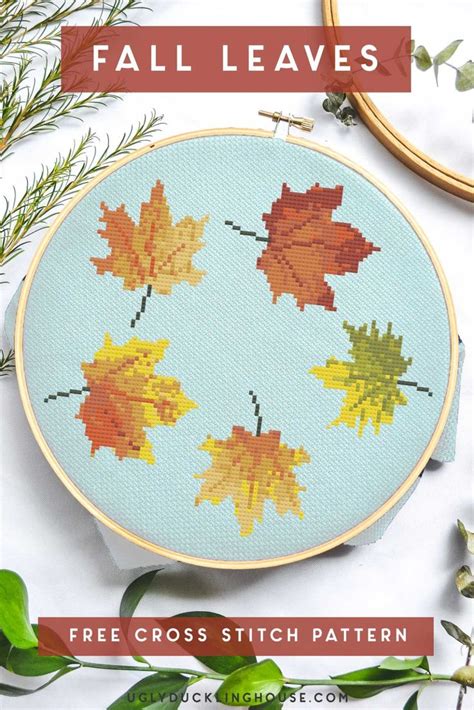 Fall Leaves Free Cross Stitch Pattern Autumn Cross Stitch Patterns