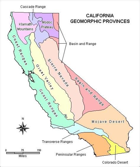 California Regions The Coast Rangesthere Are Mountains Along The