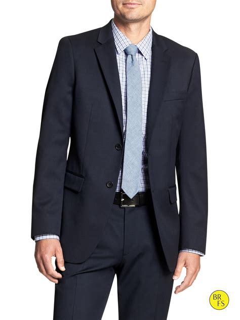 banana republic factory tailored fit navy blazer in blue for men blue galaxy lyst