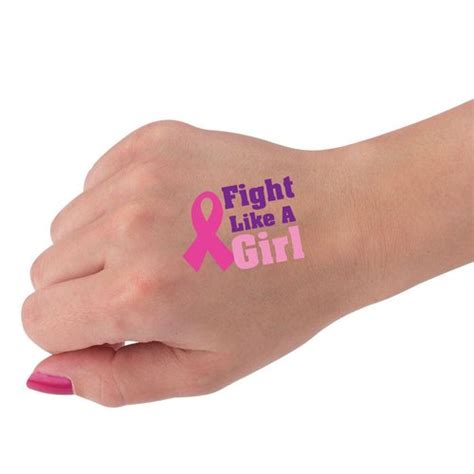 pink ribbon tattoos breast cancer temporary tattoos