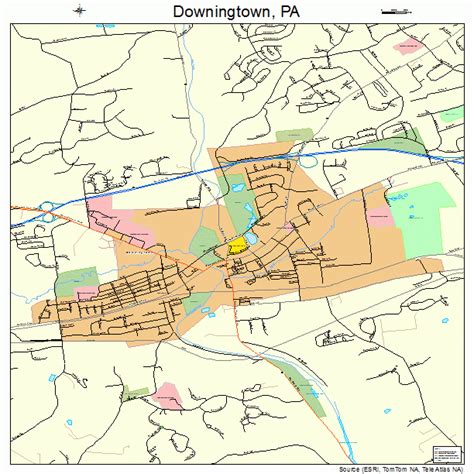 Downingtown Pennsylvania Street Map 4219752