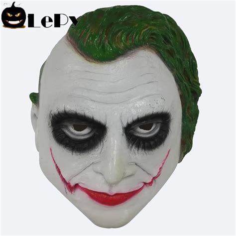The Dark Knight Joker Clown Mask Realistic Batman Clown Costume