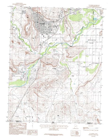 Saint George Topographic Map Ut Usgs Topo Quad 37113a5