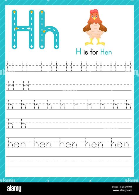 Free Letter H Tracing Worksheets Printable Letter H Tracing Worksheet