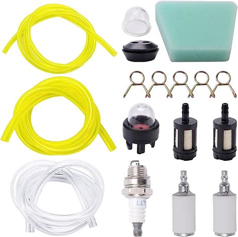 VooGenzek 12 Pièces Kit de Tuyau de Carburant 30cm Tuyaux d Essence Filtre à Essence Ampoules