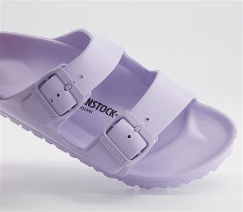 Birkenstock Arizona Two Strap Sandals Purple Fog Eva Womens Sandals