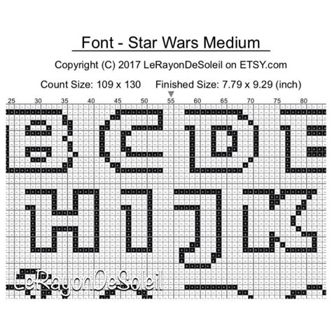 Star Wars Alphabet Cross Stitch Pattern Set Of 3 Sizes Pdf Etsy In