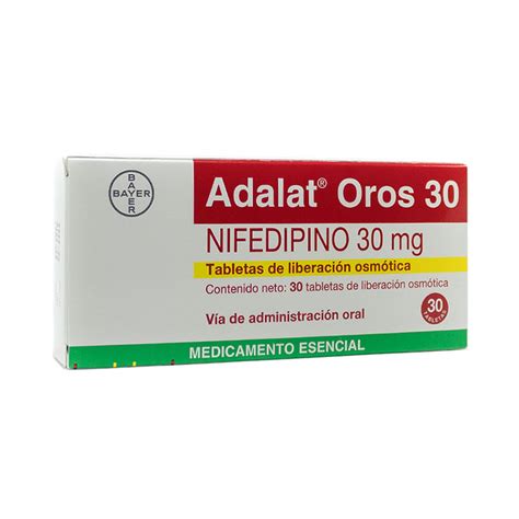 Adalat Oros Tabletas 30 Mg Farmacia Pasteur Pasteur