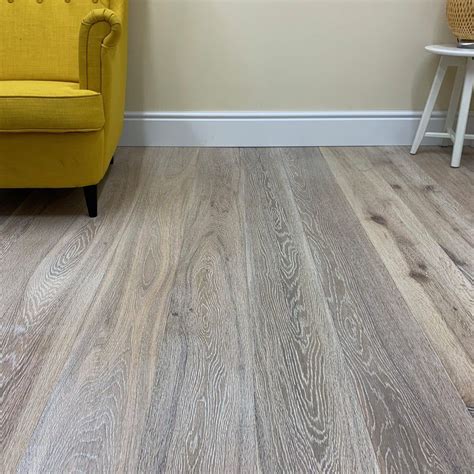 190mm White Smoked Brushed And Oiled Engineered European Oak Wood