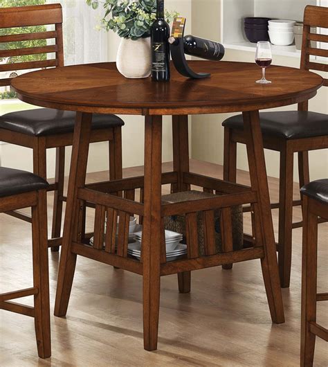 Coaster Knoxville Counter Height Dining Set Oak 102538 Dinset At