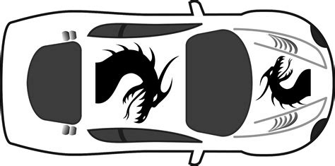 Car Clipart Top View Black And White