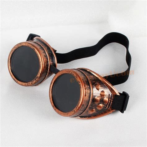 Steampunk Goggles Glasses Round Sunglasses Emo Retro Vintage Flip Up Cyber Punk Ebay