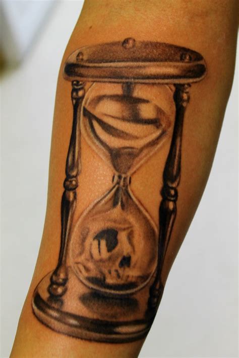 Scary Hourglass Tattoo On Arm By Jesus Sanchez