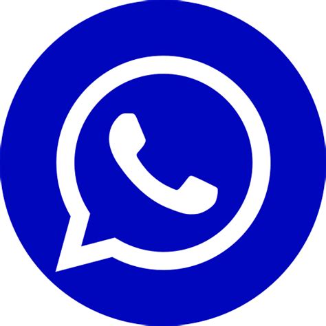 Icono Del Logo Azul De Whatsapp