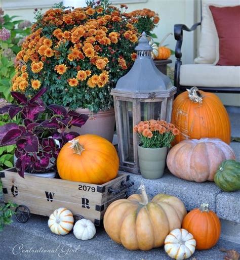 Pumpkins And Vibrant Hued Mums Bring The Look Of Fall To Any Front