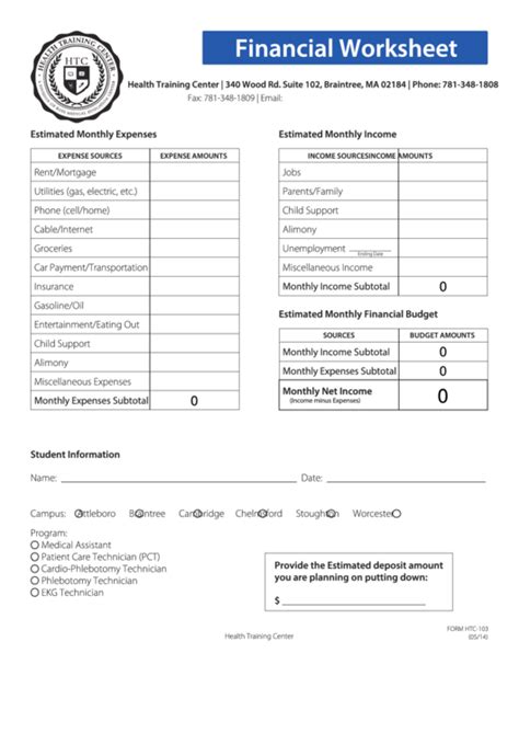 Top 10 Financial Worksheet Templates Free To Download In Pdf Format