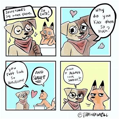 Brown Anthro Dog Embarrassed Fox Glasses Safe