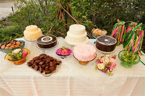 Casual Outdoor Wedding Assorted Dessert Table