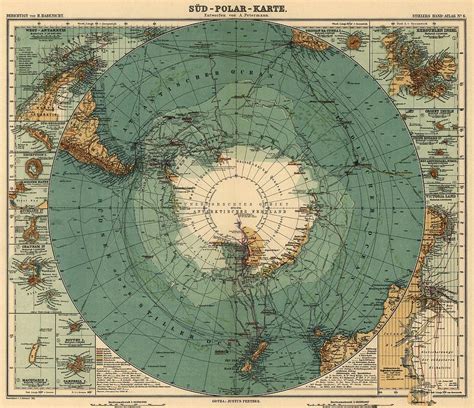 Map Of Antarctica And Surrounding Photograph By Everett Pixels