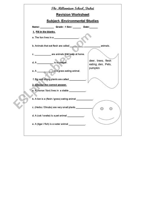Below you will find the various worksheet types both in html and pdf format. Evs Grade 1 Worksheets - Download Worksheet