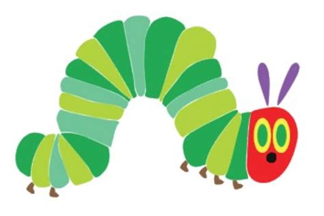 Very Hungry Caterpillar With Food And Outline File Digital Download For