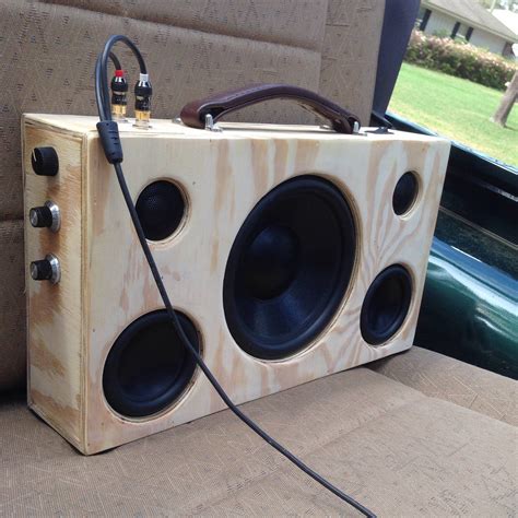 Diy boombox with 1300w pioneer subwoofer bluetooth aux sdcard. My latest portable speaker. 8" sub, 2 4" mids and 2 tweeters, only 8lbs • /r/DIY | Diy boombox ...