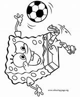 Spongebob Coloring Soccer Playing Pages Colouring Printables Squarepants Printable sketch template