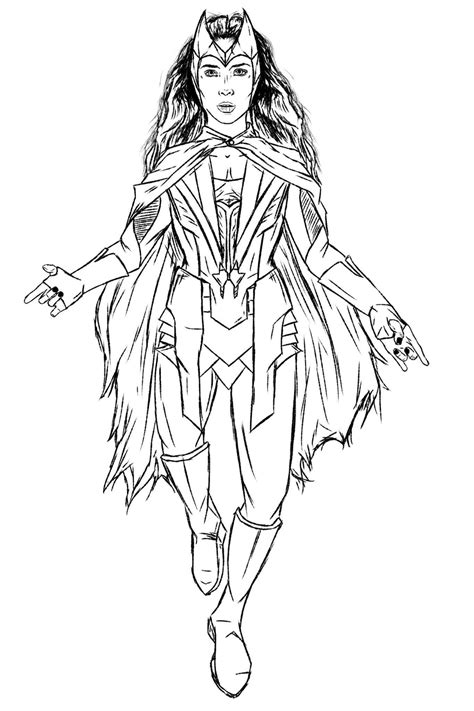 original scarlet witch costume re-design i did for the dr strange