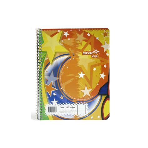 Cuaderno Forma Francesa Raya Estrella De 100 Hojas Pasta Cartoncillo
