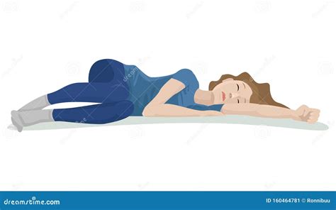The Girl Laying On A Floor Royalty Free Stock Photo